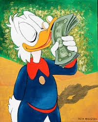 Scrooge McDuck kissing money — the step-up in cost basis lets your heirs keep more